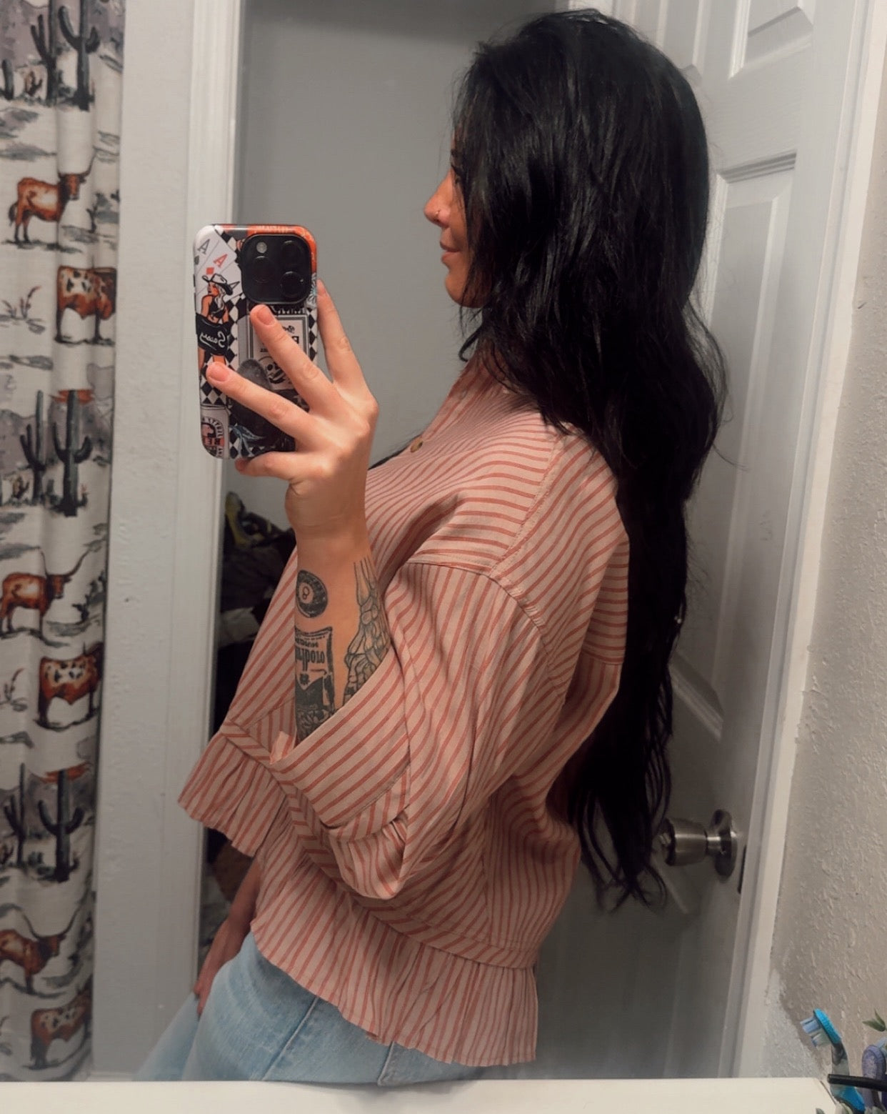 Ranchland Striped Button Up