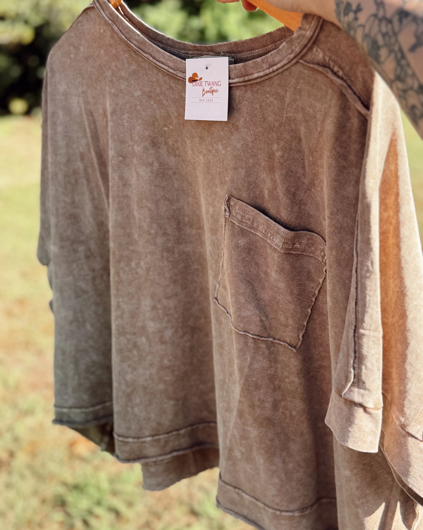 Snow Washed Oversized Tee