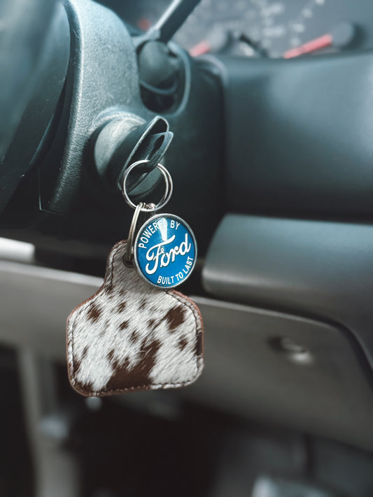 (RESTOCK) Country Side CowHide KeyChain