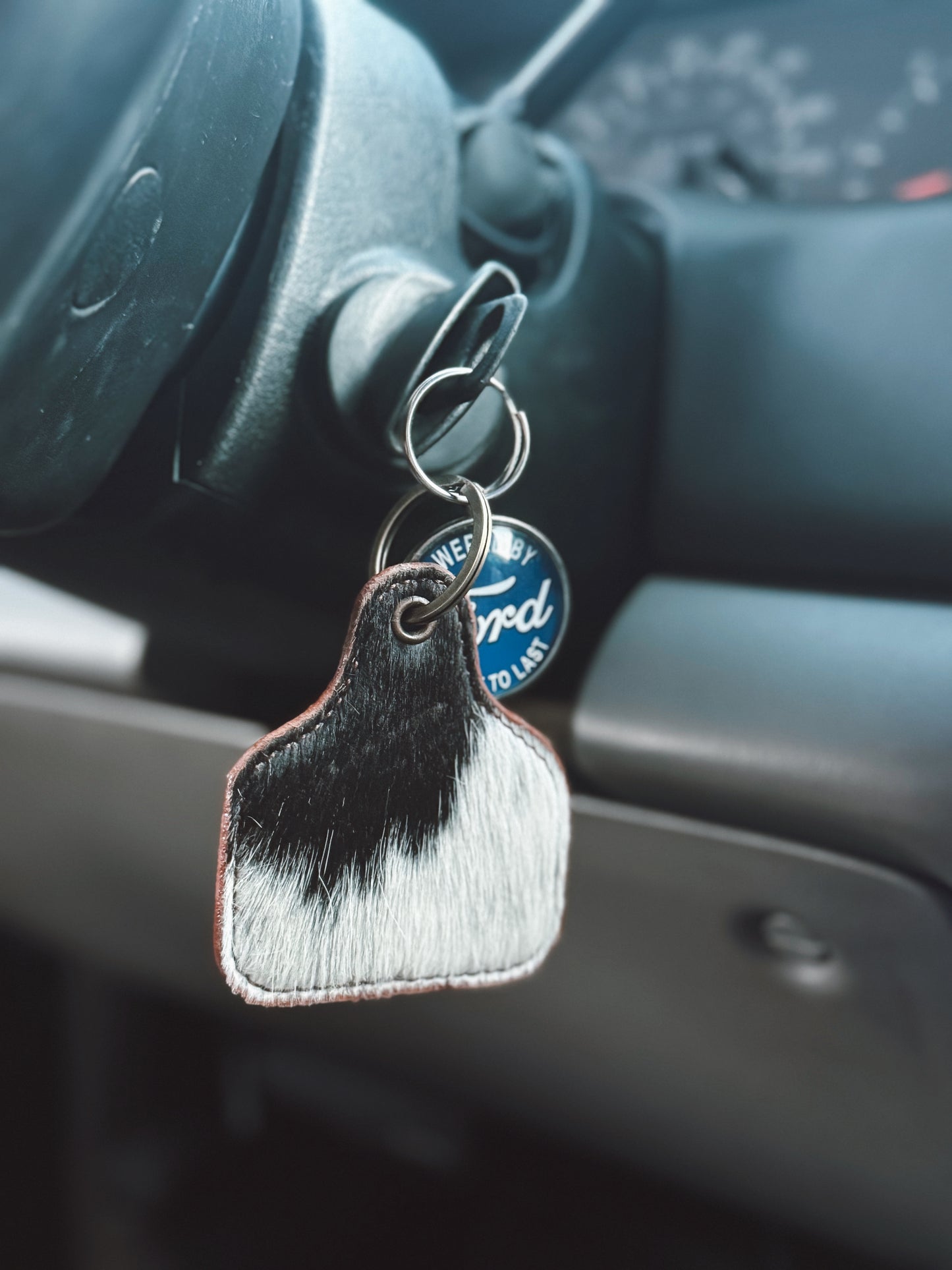 (RESTOCK) Country Side CowHide KeyChain