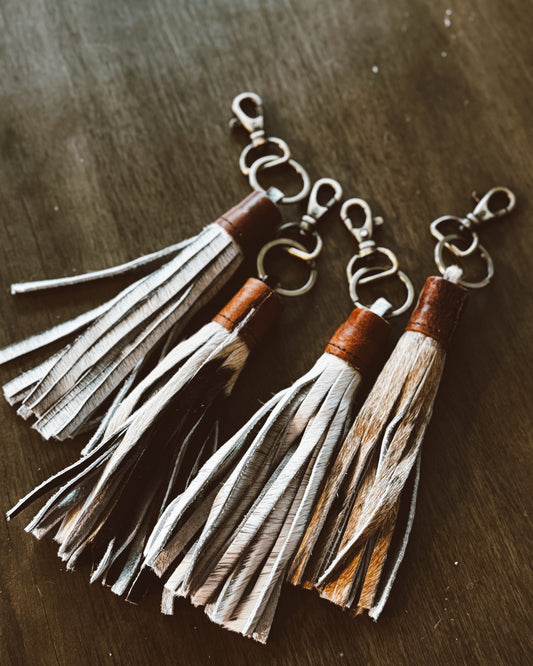 CountrySide Cowhide Tassel Charm