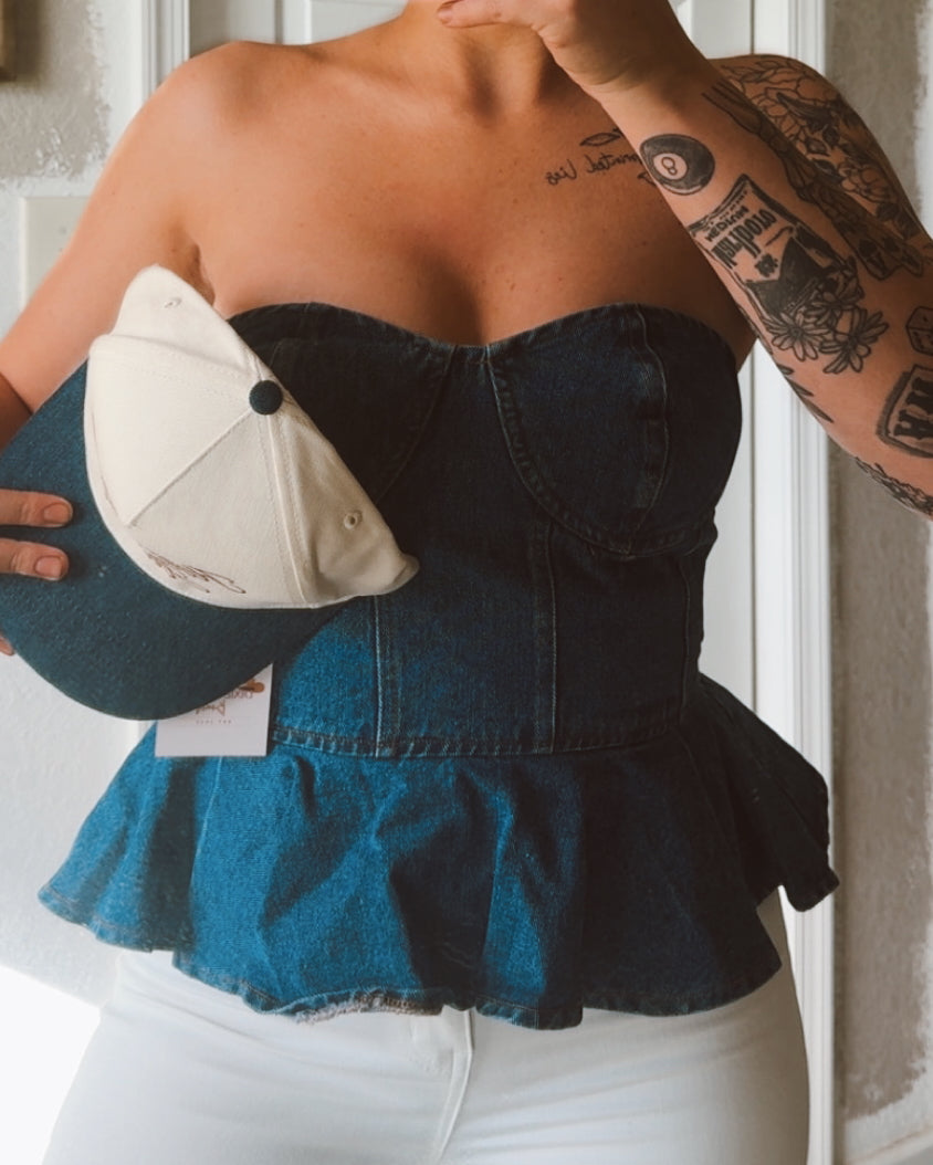 Rodeo Ruffle Denim Top